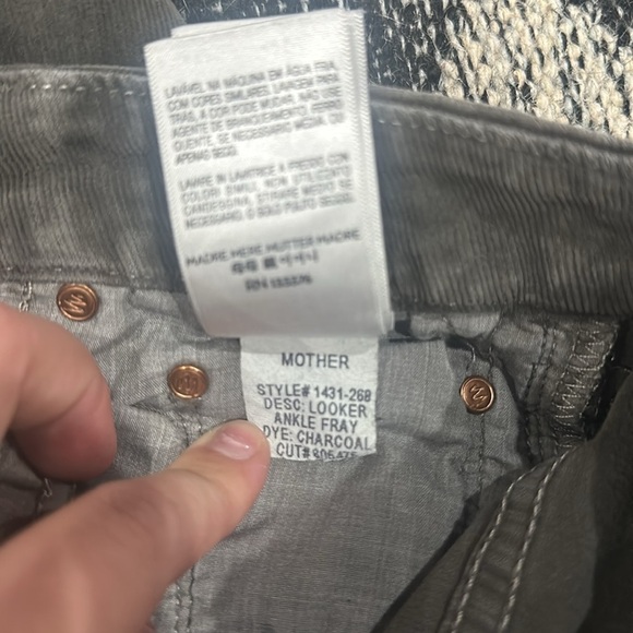 Mother the looker ankle fray charcoal‎ jeans Size: XS | US 25 - Picture 11 of 11